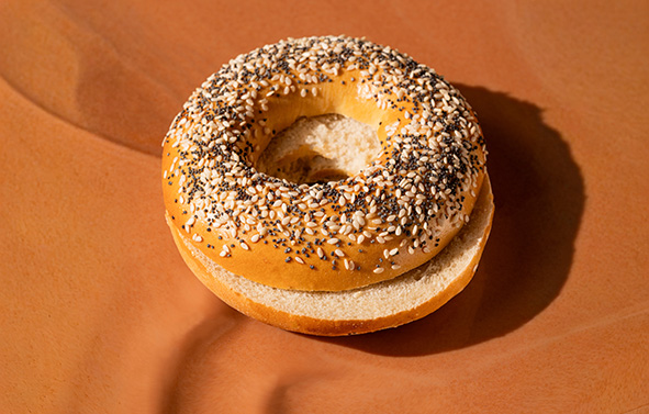 Bagel on a liquid sourdough base